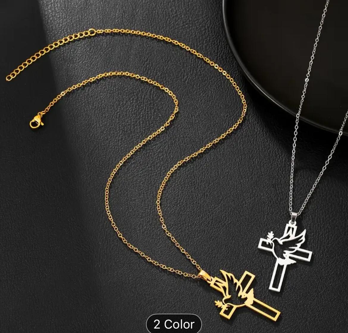 Women's Jewelry_ "Cross with Dove"