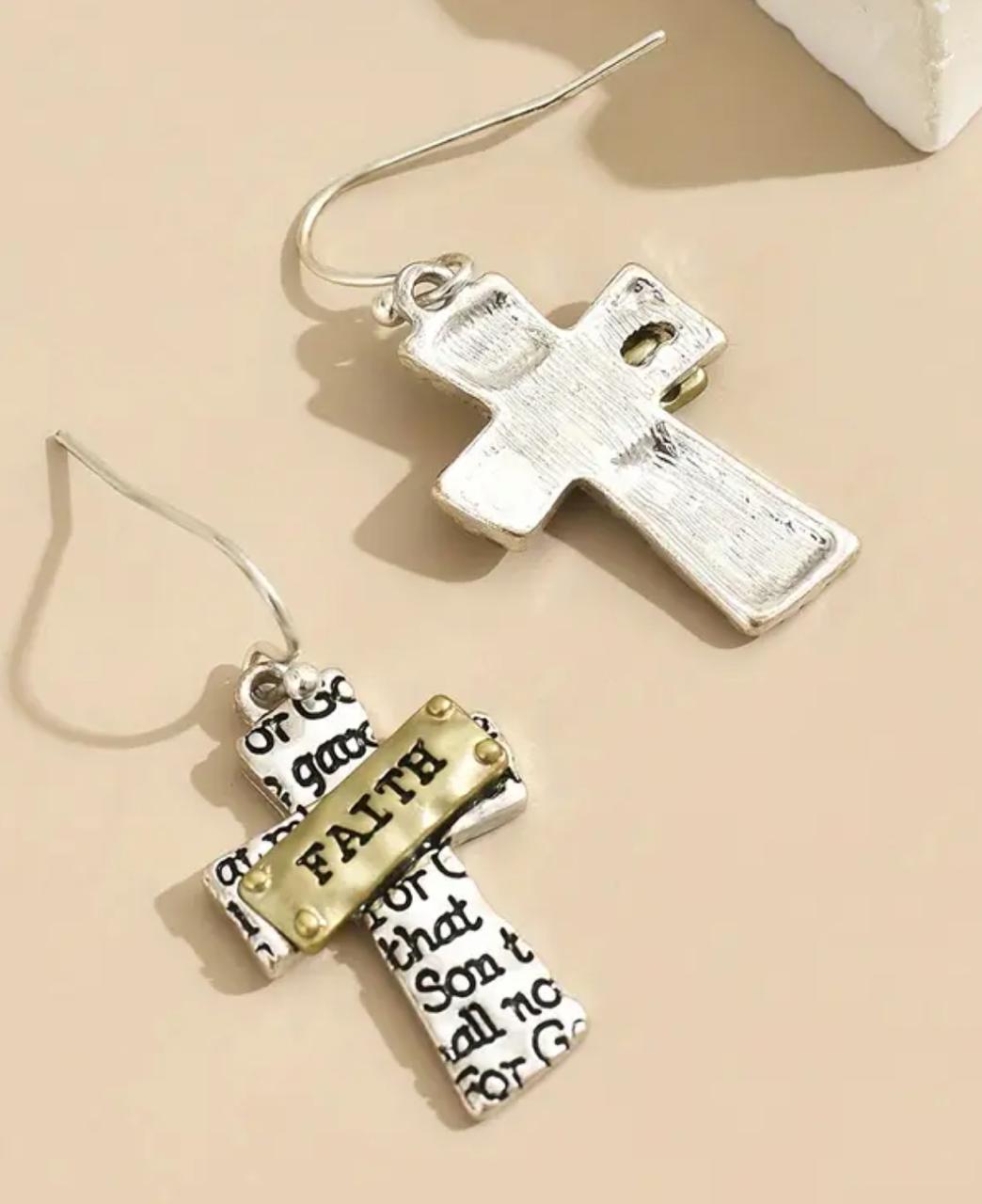 Women's Jewelry_ "Cross Earring_ Faith"