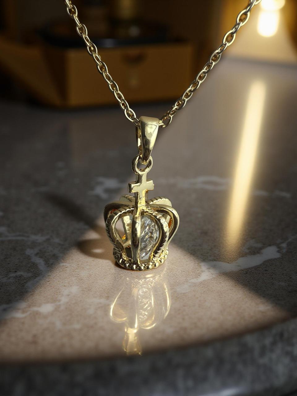 Women's Jewelry_ "Cross with Crown"