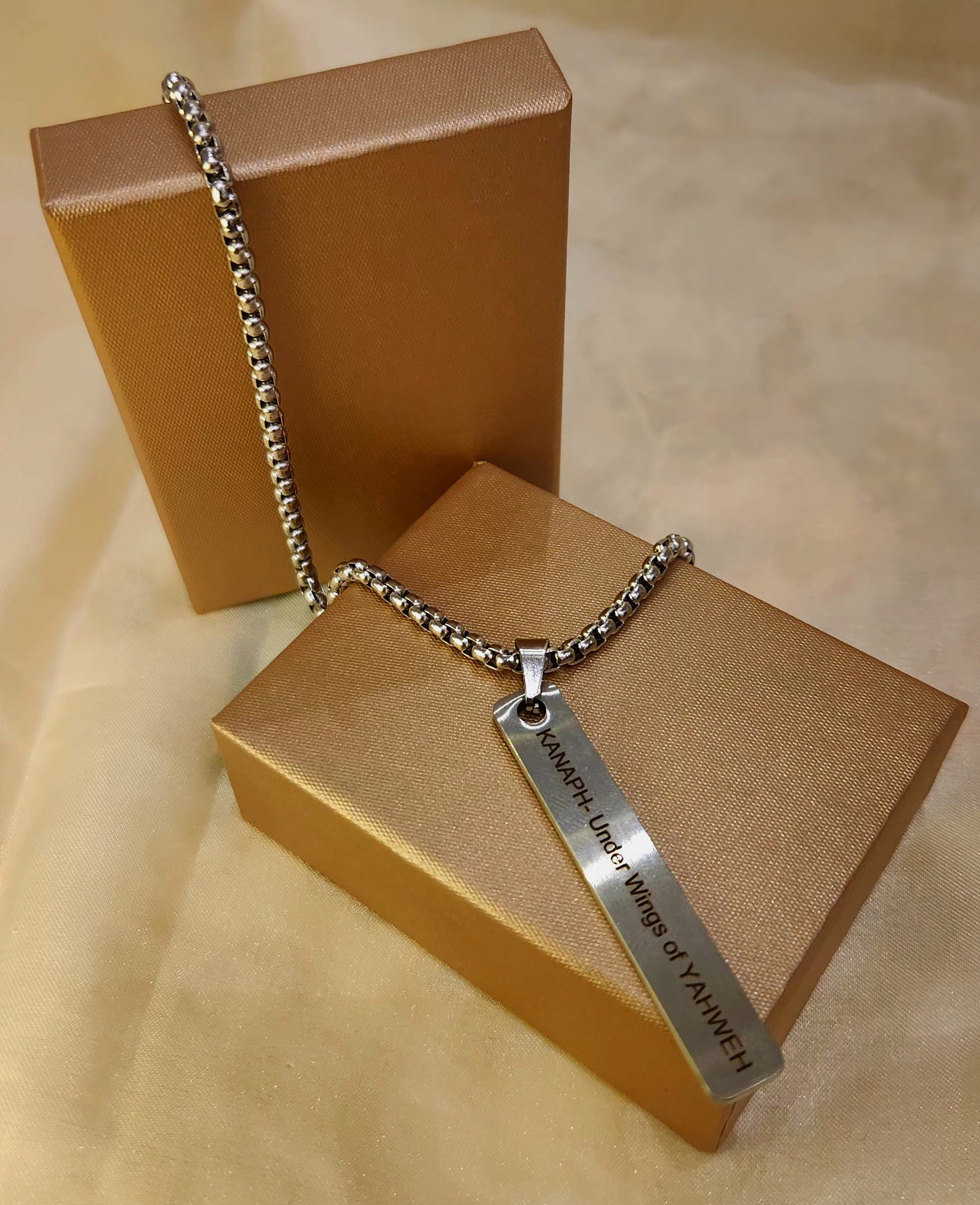 Men's Jewelry_ "KANAPH"- Under wings of "YAHWEH"