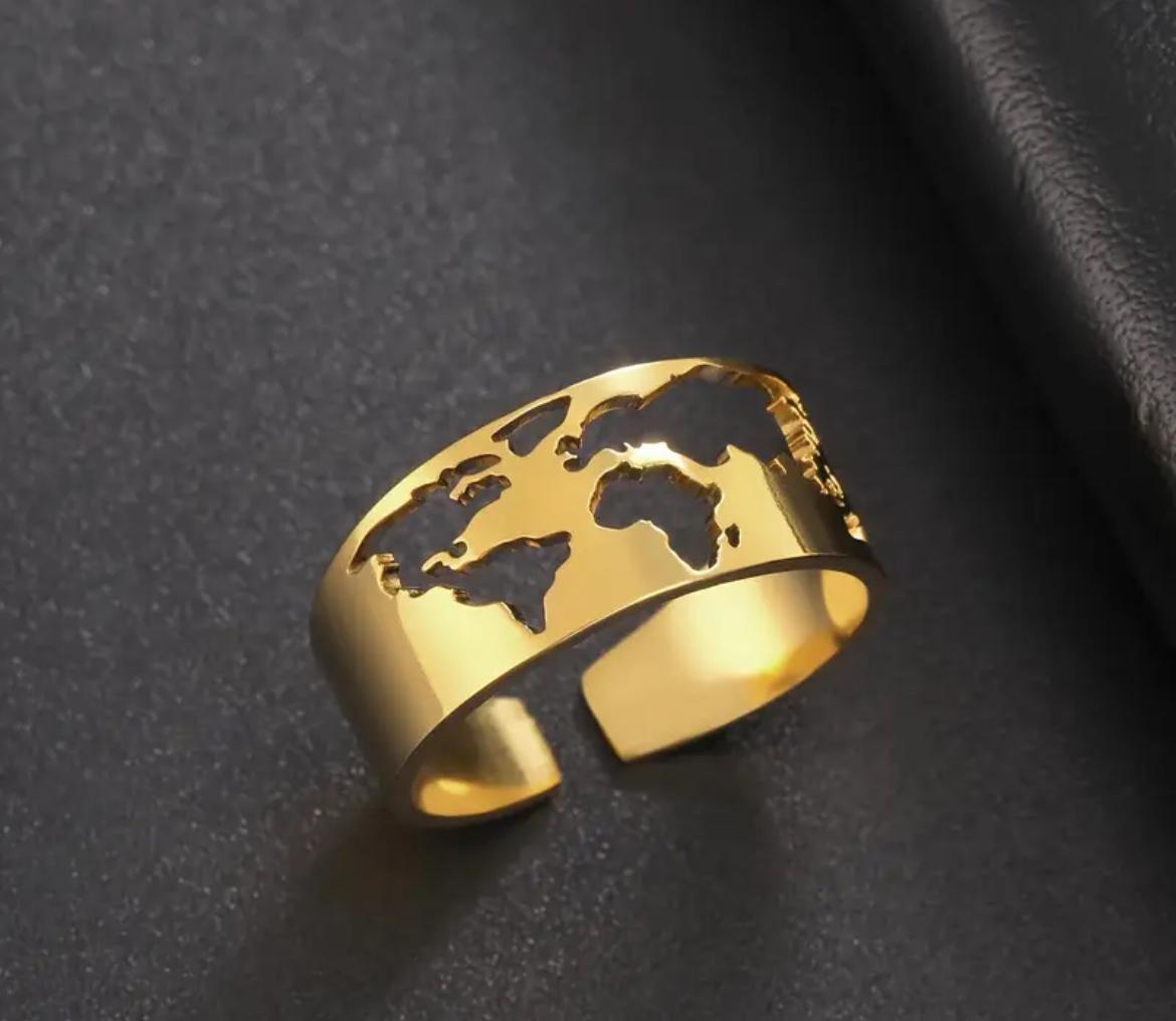 Men's Jewelry_ "World Map Ring"