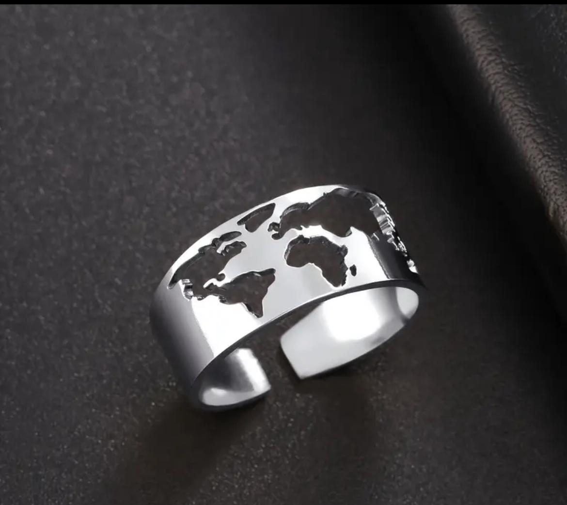 Men's Jewelry_ "World Map Ring"