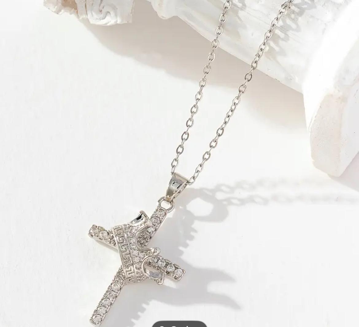 Men's Jewelry_ "Cross with Crown"