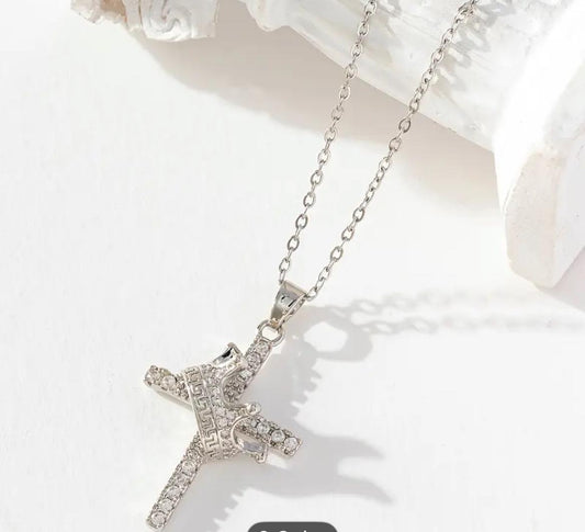 Men's Jewelry_ "Cross with Crown"