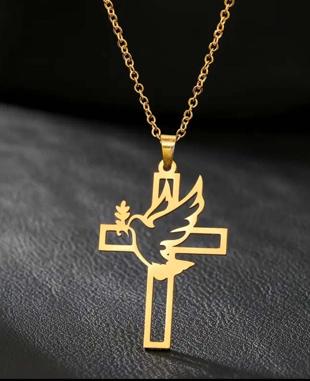 Women's Jewelry_ "Cross with Dove"