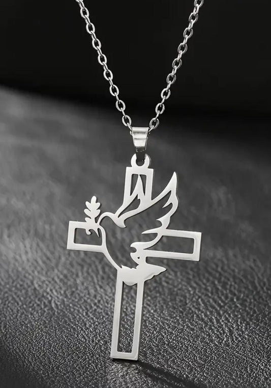 Women's Jewelry_ "Cross with Dove"