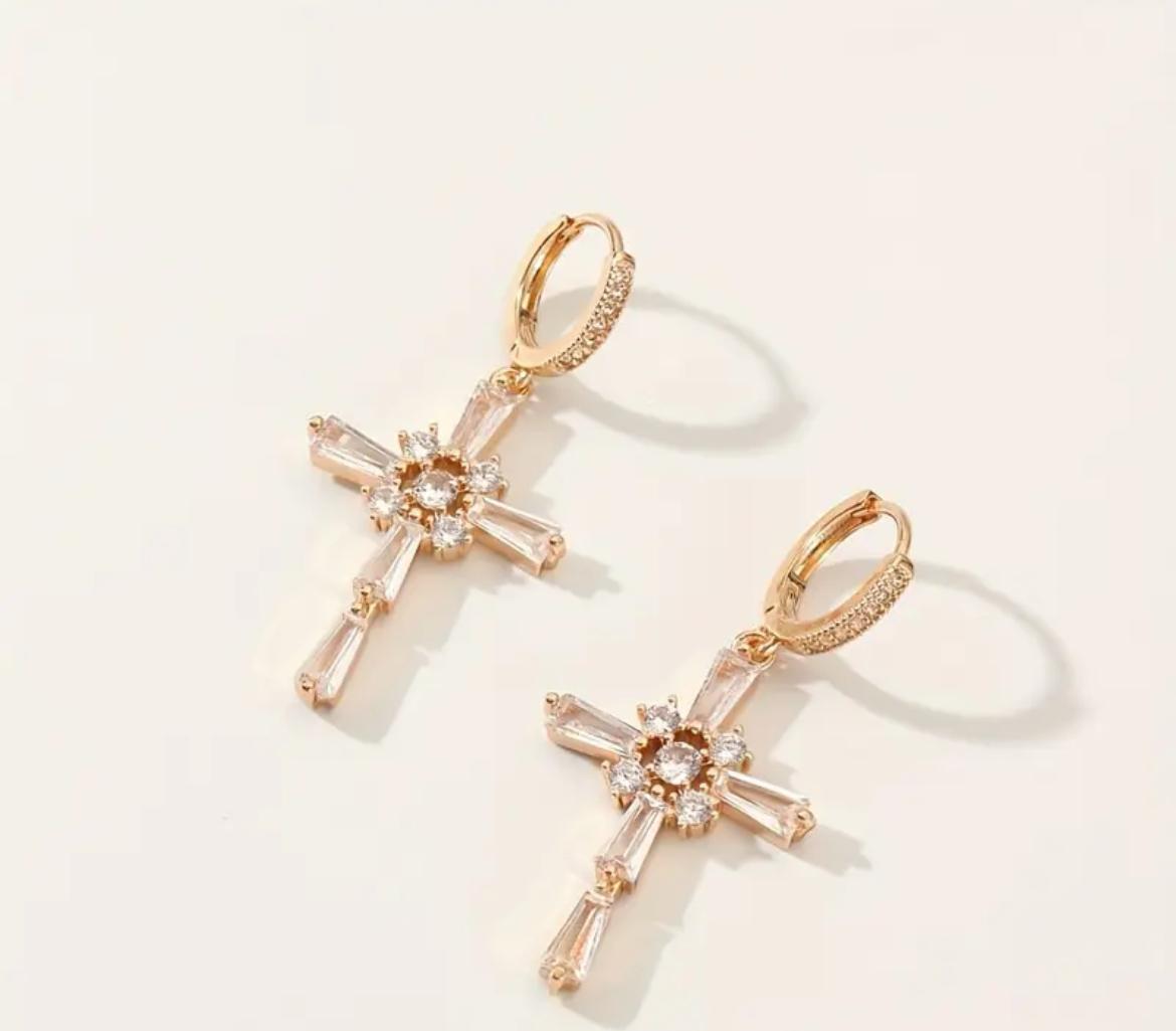 Women's Jewelry_ "Cross Earring"